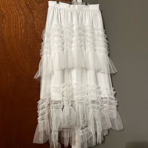 White tulle skirt
